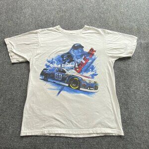 Chase Authentics Dale Jr. NASCAR T-Shirt Mens L Double Sided Big Graphics Racing